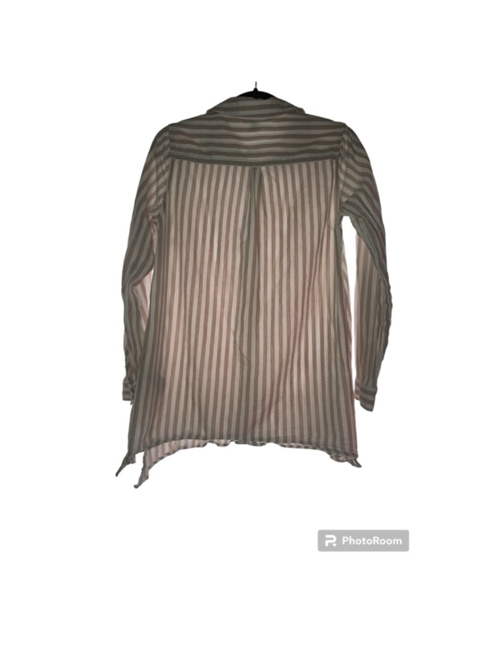 Zac & Rachel Cream & White Striped Button-Up Blouse - Women’s Medium - EUC - Picture 7 of 10